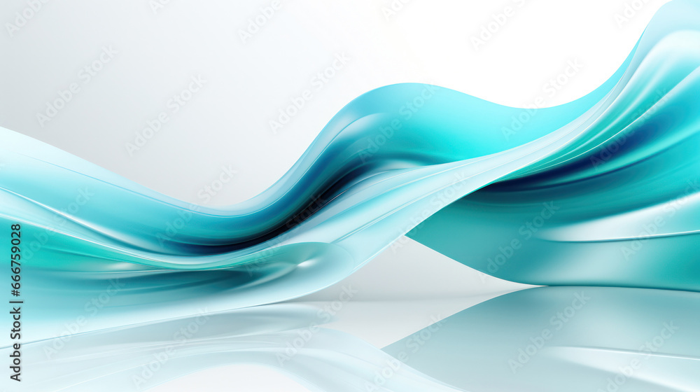 Aqua and Green Oceans of Elegance: 3D Abstract Wave Backdrops Aqua and Green Oceans of Elegance: 3D Abstract Wave Backdrops