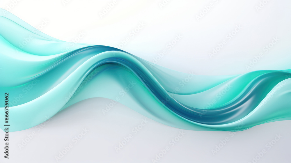 Fluidity of Aqua and Green: Abstract Wave Backgrounds