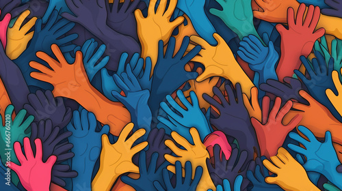 colorful hands background as symbol for teamwork © bmf-foto.de
