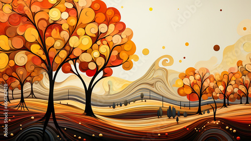 autumn trees in the park