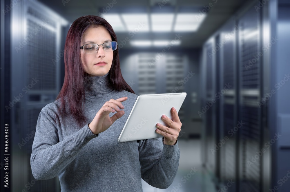 Professional young business in modern office, AI generated image Professional young business in modern office, AI generated image
