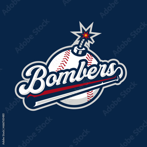 Bombers baseball sports logo