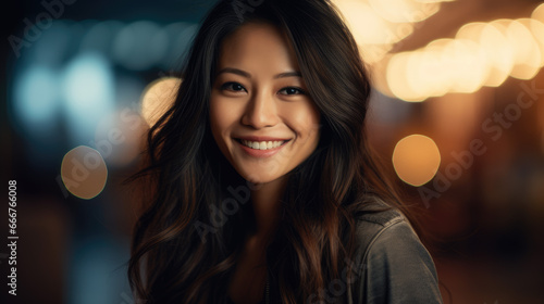Asian woman, portrait of beautiful oriental female