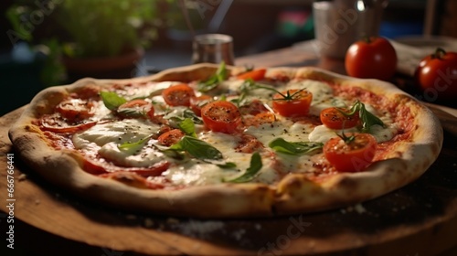 pizza made in Italy with mozzarella