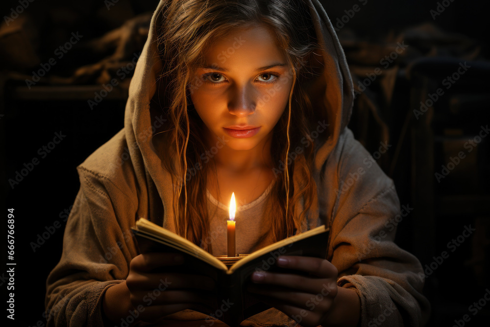 A close-up of a young girl's hands holding a book, symbolizing the transformative power of education in breaking the cycle of poverty. Generative Ai. A close-up of a young girl's hands holding a book, symbolizing the transformative power of education in breaking the cycle of poverty. Generative Ai.