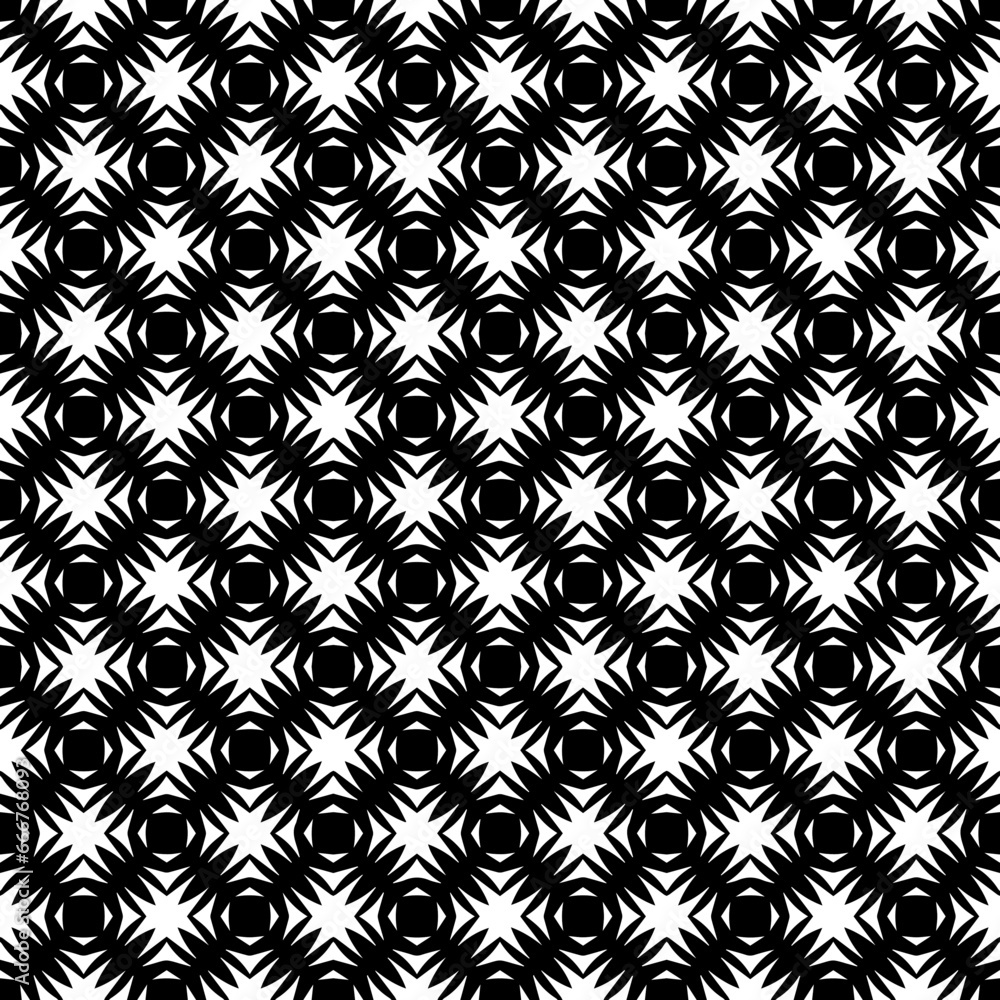 Black and white seamless pattern texture. Greyscale ornamental graphic design. Mosaic ornaments. Pattern template. Vector illustration. EPS10. Black and white seamless pattern texture. Greyscale ornamental graphic design. Mosaic ornaments. Pattern template. Vector illustration. EPS10.