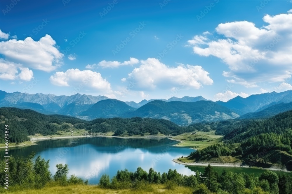 Beautiful mountain lake