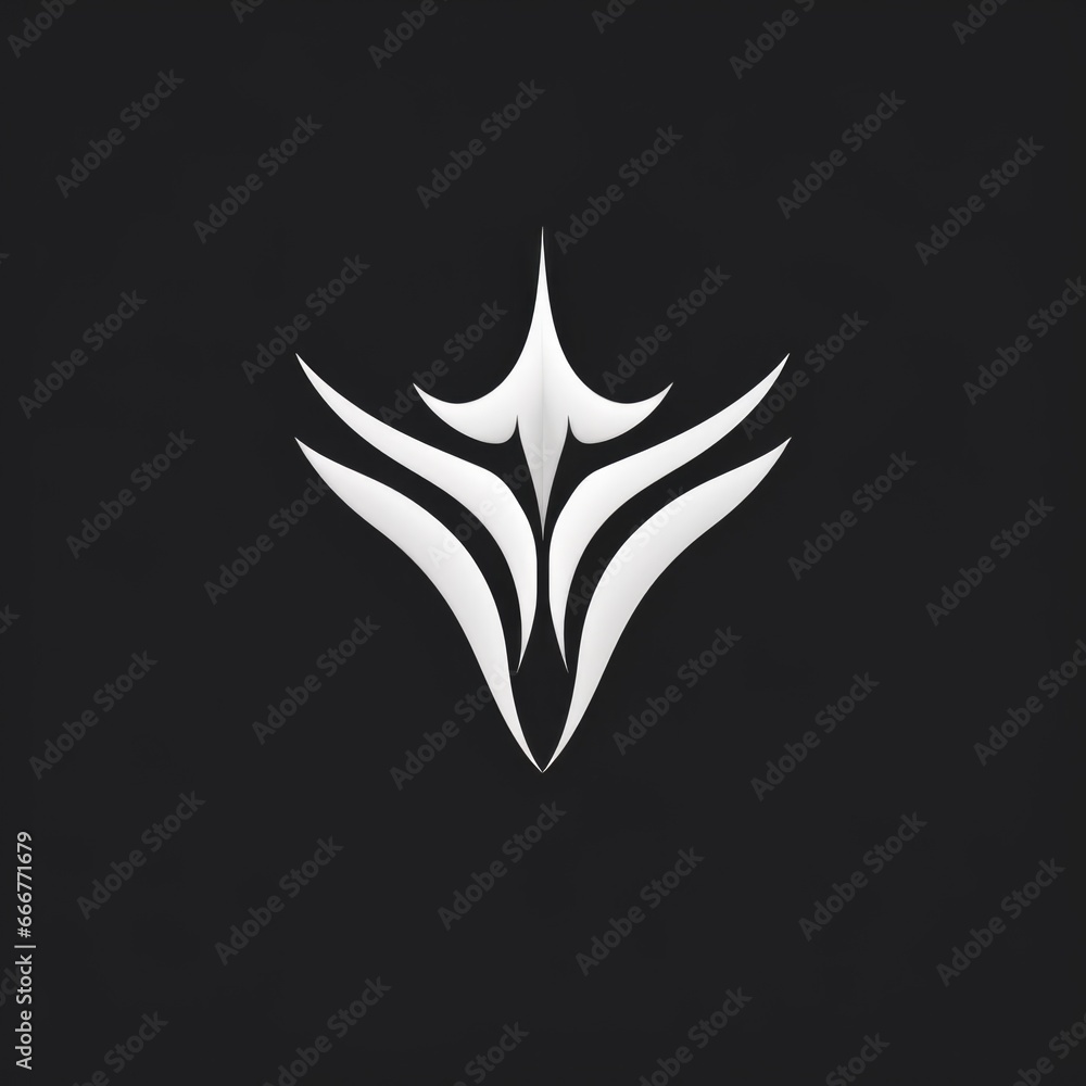 Abstract black and white company logo on a dark background. Corporate logo design Abstract black and white company logo on a dark background. Corporate logo design