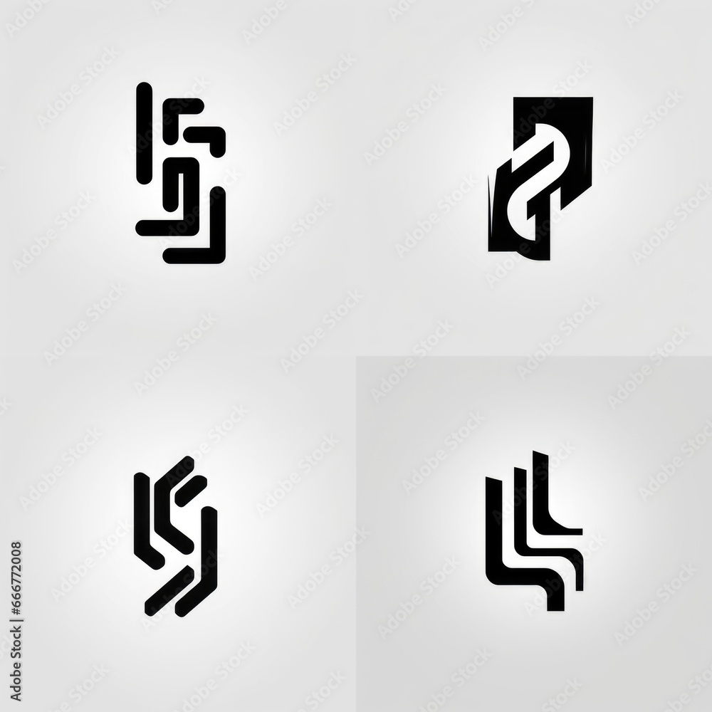 Abstract black and white company logo on a light background. Corporate logo design Abstract black and white company logo on a light background. Corporate logo design