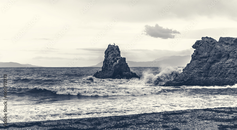 Fototapeta premium rocks on sea preveza greece