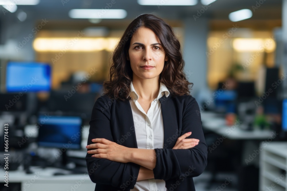 Female IT tech firm manager woman portrait in office