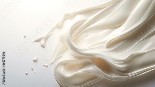 transparent gel and white cream samples, emphasizing their purity and dermatological significance.