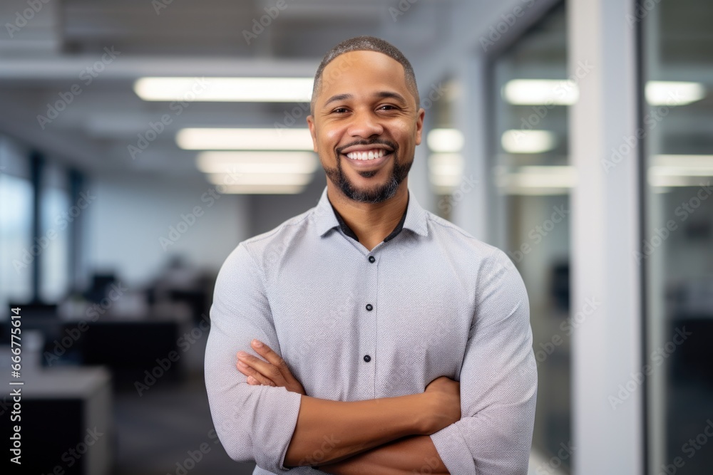 Male IT tech company worker portrait at office Male IT tech company worker portrait at office