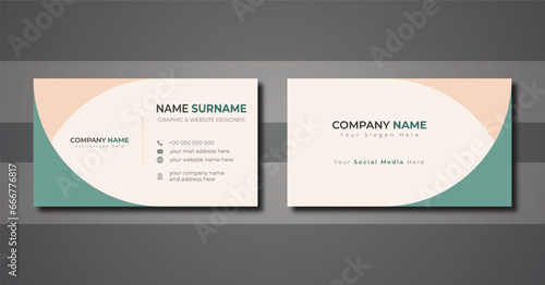 Vector business card template design for company marketing and advertising 2023 and 2024.
