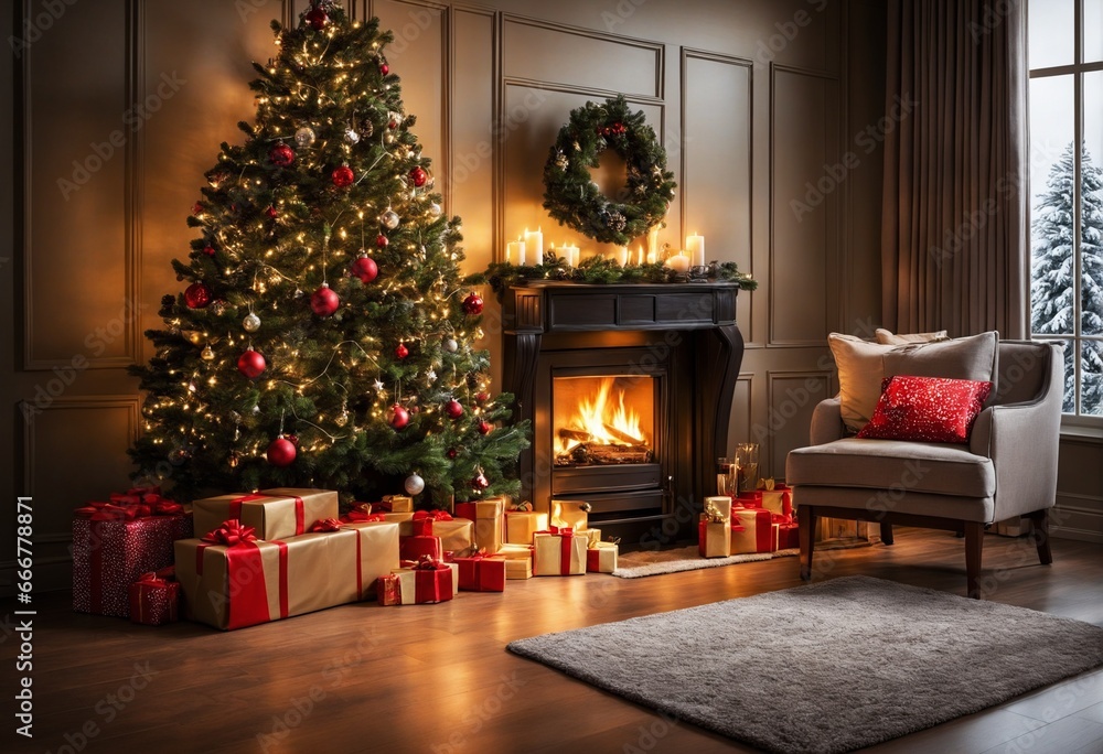 Tannenbaum mit Geschenken - Design für Weihnachtskarten und mehr Tannenbaum mit Geschenken - Design für Weihnachtskarten und mehr