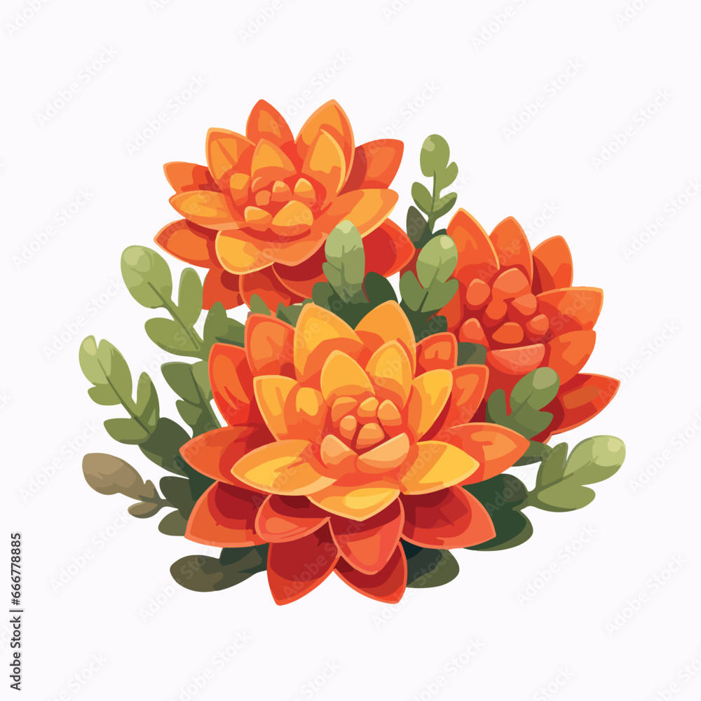 Succulent in cartoon, doodle style. 2d vector illustration in logo, icon style. AI Generative