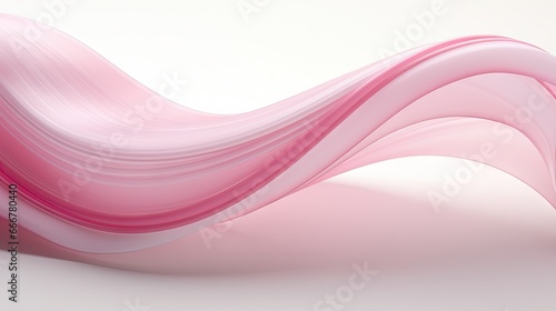  a pink wave of flowing fabric on a white background with a soft pink hue. generative ai