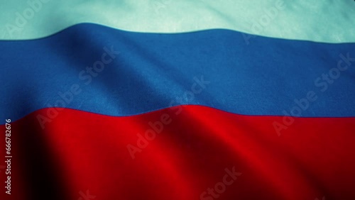 Russian Flag Waving in a Seamless Loop: Ideal Footage for Backgrounds or LED Walls in Apple ProRes 4444, 16-bit photo