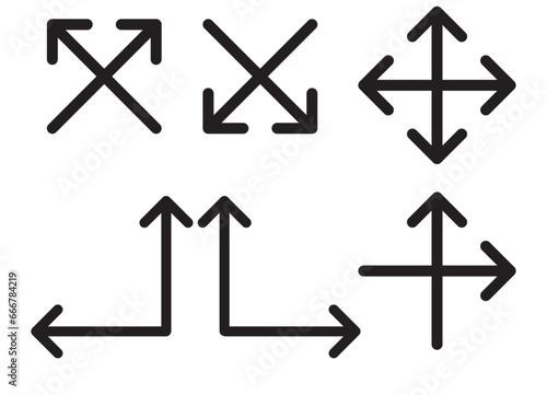 set of arrows  arrow direction icon set  icon set