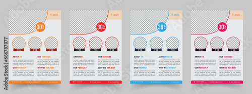Food flyer design template. Creative party invitation on Food truck festival, Vector illustration for banner, poster, flyer, cover, menu, brochure. Vector food menu flyer