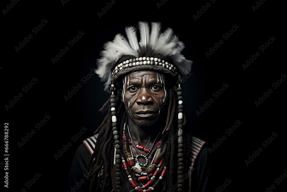 very serious african zulu man very serious african zulu man