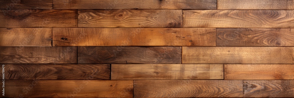A detailed perspective of the wooden plank flooring, showcasing its natural designs and cozy hues A detailed perspective of the wooden plank flooring, showcasing its natural designs and cozy hues