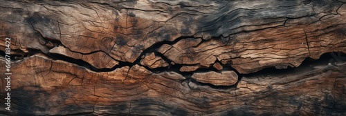 An intimate perspective on the natural patterns found in the rough, textured bark of a tree photo