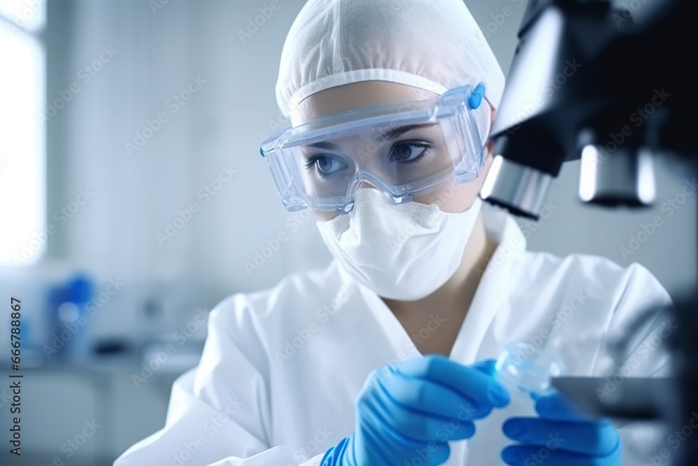 working in the laboratory with a high degree of protection working in the laboratory with a high degree of protection