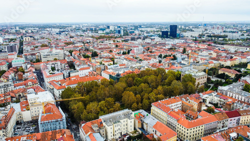 Zagreb, old city, aerial view, Croatia