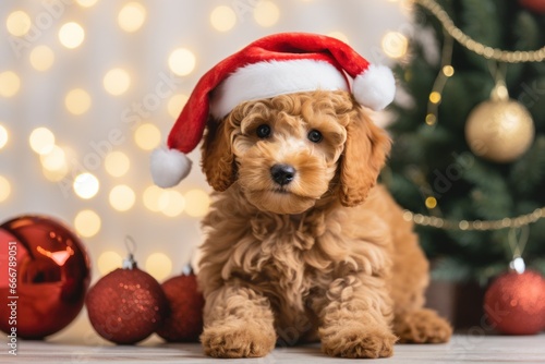 adorable dog dressed in xmas costume. MERRY CHRISTMAS!! © RPL-Studio