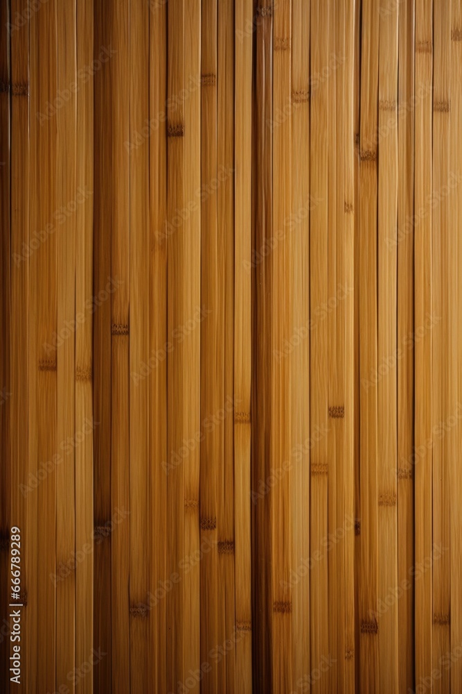 Naklejka premium A bamboo wood surface featuring its one-of-a-kind linear designs and organic hues