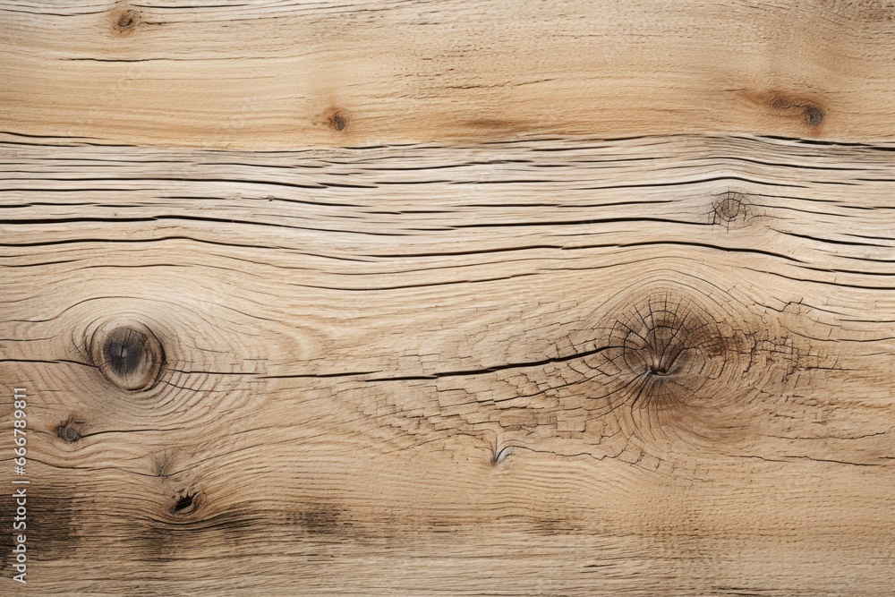 Naklejka premium Rustic wood that has aged, showcasing a substantial grain pattern