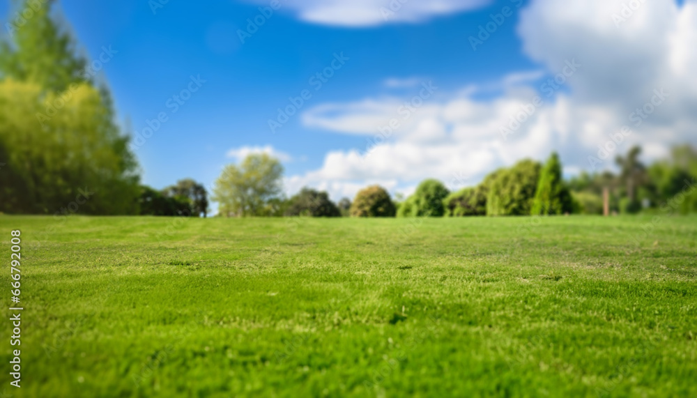 Fresh green grass. Lawn background in sunny summer day.