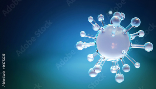 Wallpaper Mural Science background with molecula and atom model. Abstract molecular structure. Torontodigital.ca