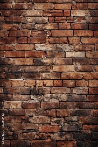 A textured setting displaying the aged and worn appearance of the brick wall