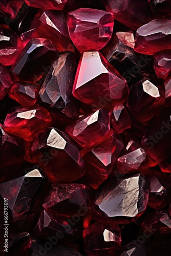 The textured backdrop reveals a surface that echoes the exquisite beauty of garnet photo