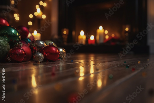 Christmas Decorations by the Fireplace with Generative AI Tools