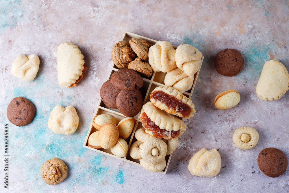 Fototapeta premium Homemade fresh delicious various cookies.