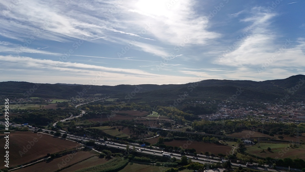 Naklejka premium Paisaje de cielo con nubes 