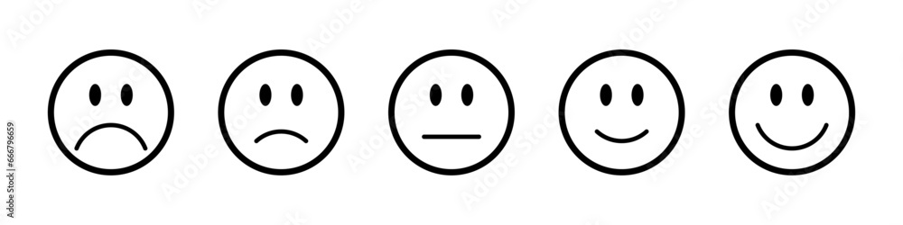 Fototapeta premium Smiley icon set