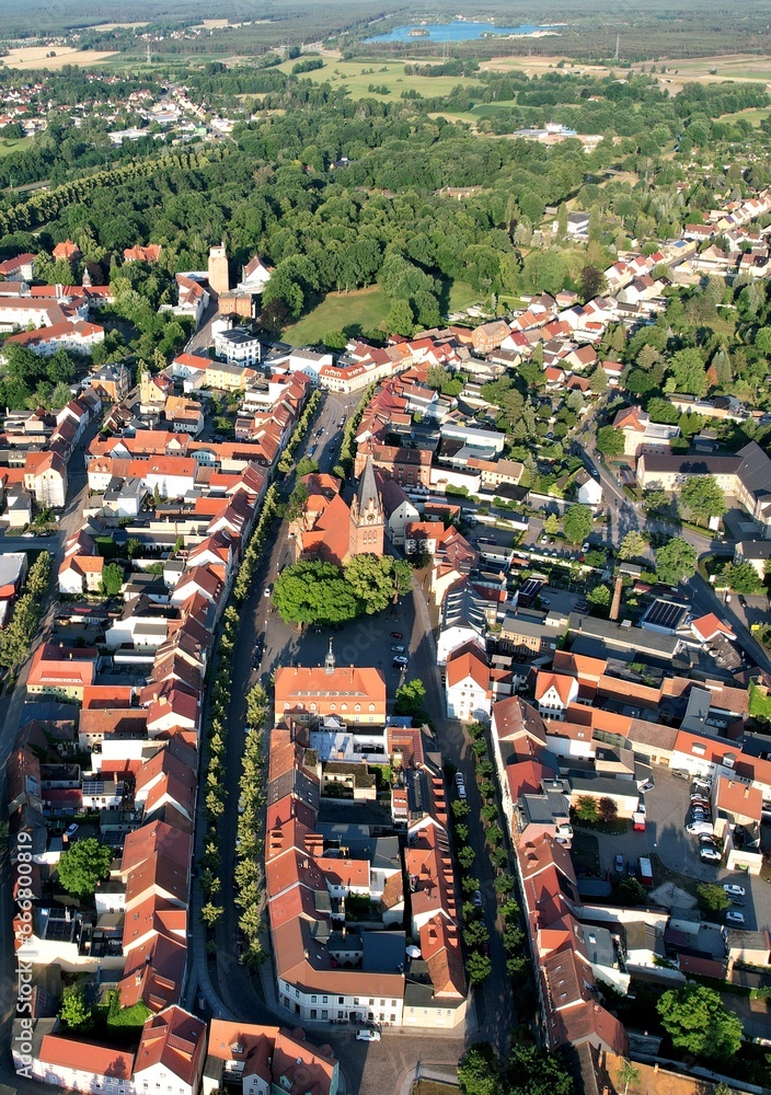 Bad Liebenwerda, Blick auf das Stadtzentrum 2023