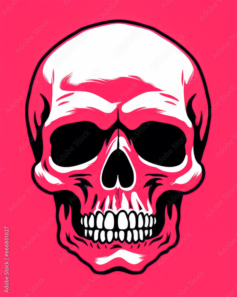 Cartoon skull icon 