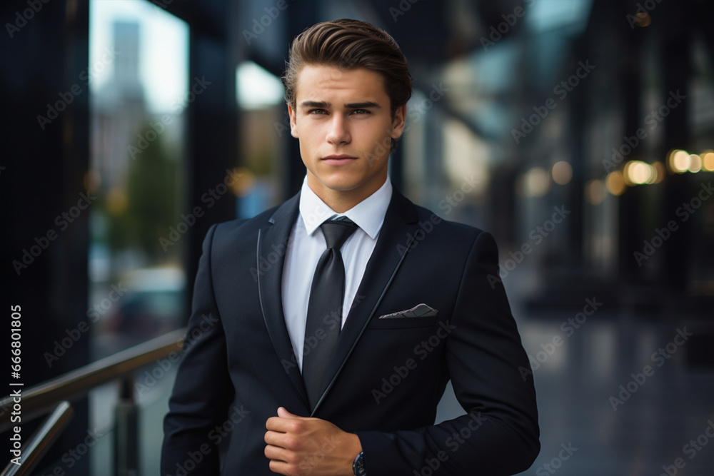 Professional looking young businessman, Portrait of a male executive posing confidently, blonde businessman, businessman in black suit, Sharp looking guy wearing blazer, positive entrepreneur Professional looking young businessman, Portrait of a male executive posing confidently, blonde businessman, businessman in black suit, Sharp looking guy wearing blazer, positive entrepreneur