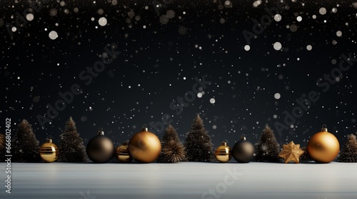 Design a captivating Christmas and New Year's Eve background with ample copy space. © Ammar