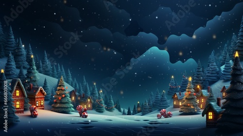 Develop a visually appealing scene with Christmas decorations and space for text. © Ammar