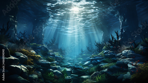 underwater scene with reef © Vilius