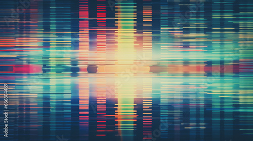 Wallpaper Mural Glitch abstraction, patterned mosaic of textured squares in modern design Torontodigital.ca