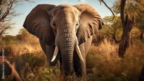 Animal photography. Elephants in the wild