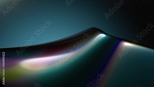 Canvas-taulu Modern Artistic Bezier Rainbow Reflection on Metal Plate Elegant Modern 3D Rende