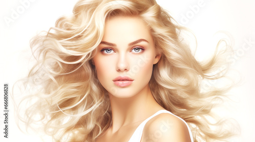 young blonde woman with gorgeous hair